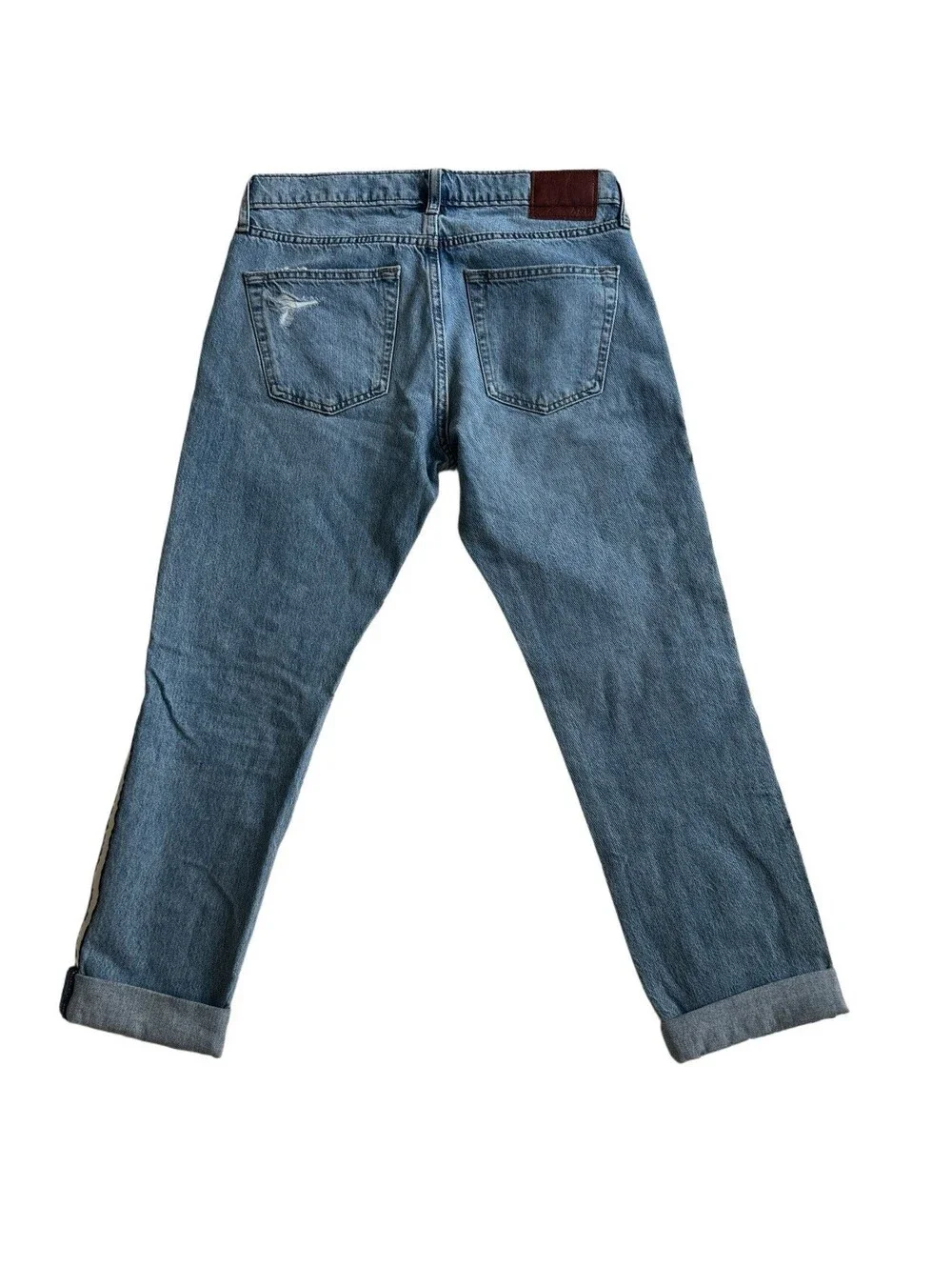 Abercrombie Langdon Slim Jeans 29x30 Distressed Side Stripe Taped Denim